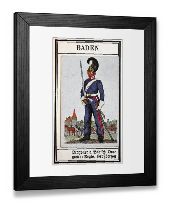 Framed Print : German uniforms of the 19th century Framed Print : German uniforms of the 19th century