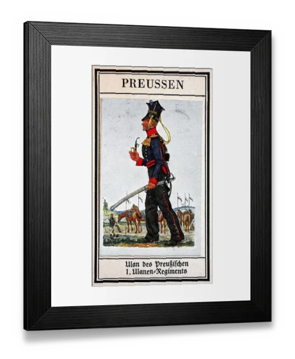 Framed Print : German Uniforms of the 19th century