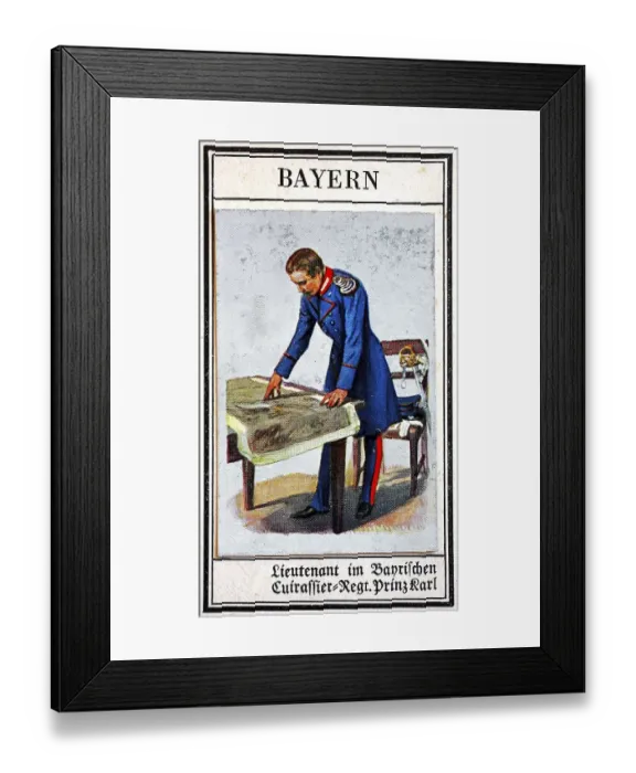 Framed Print : German Uniforms of the 19th century