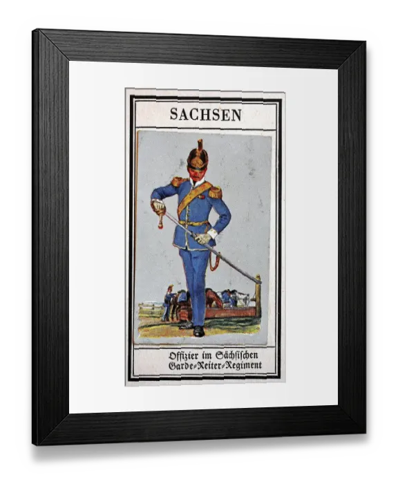 Framed Print : German Uniforms of the 19th century