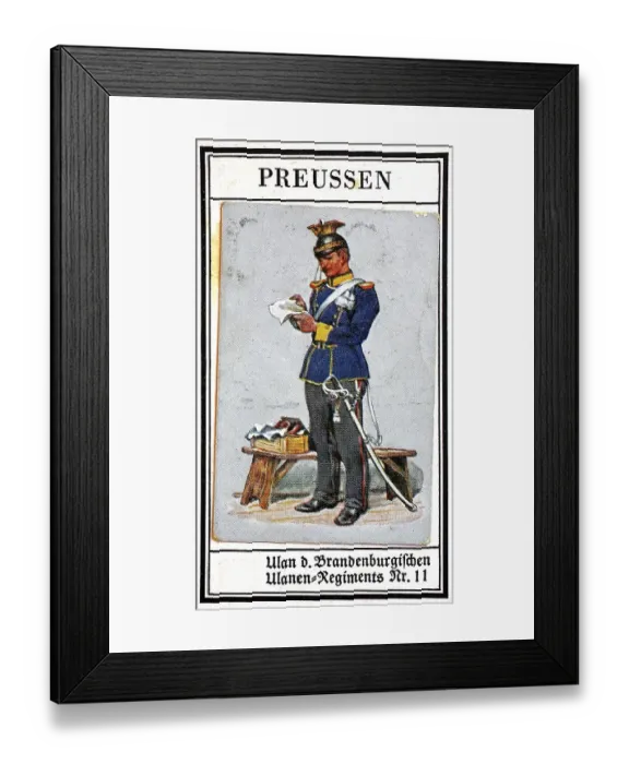 Framed Print : German Uniforms of the 19th century