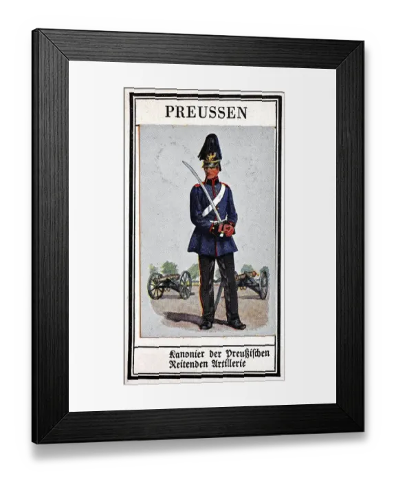 Framed Print : German Uniforms of the 19th century