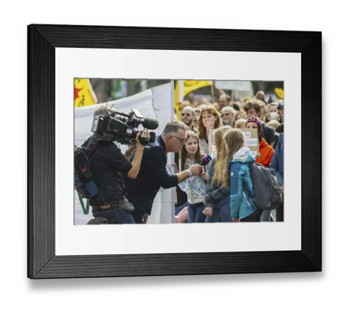 Framed Print : Fridays for Future demonstration on 25 September 2022 in Cologne