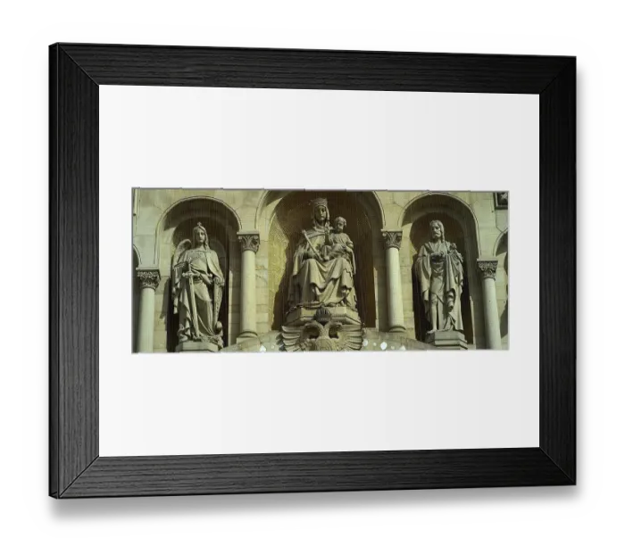 Framed Print : Facade and cobbled square of the famous UNESCO world heritage Speyer Cathedral