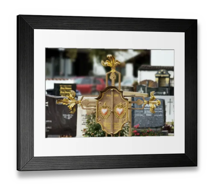 Framed Print : Old, wrought-iron grave cross, Bavaria Framed Print : Old, wrought-iron grave cross, Bavaria