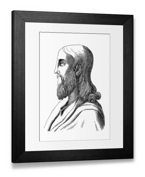 Framed Print : Image of Christ from the 6th century