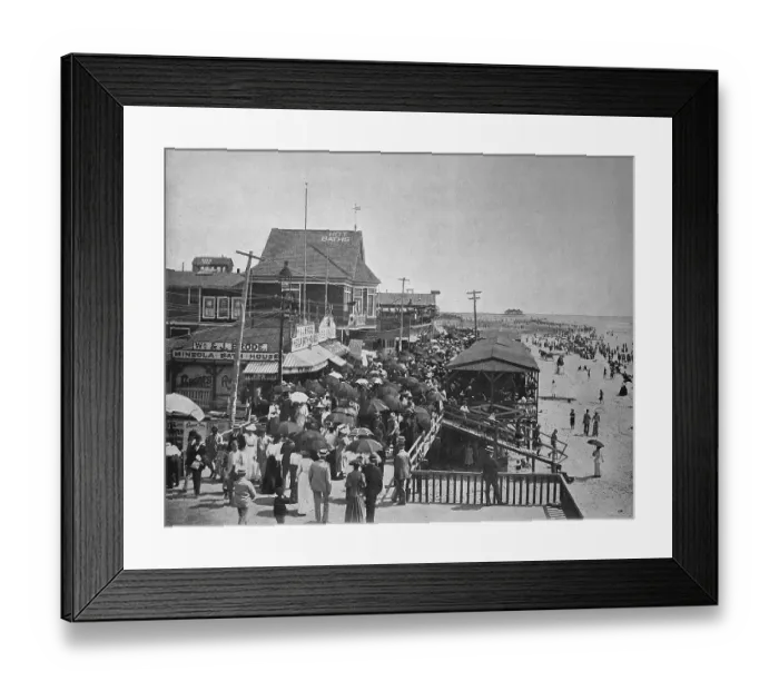 Framed Print : The beach promenade in Atlantic City