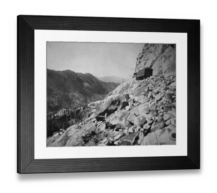Framed Print : The route of the Midland Railroad leads through wildly rugged Framed Print : The route of the Midland Railroad leads through wildly rugged