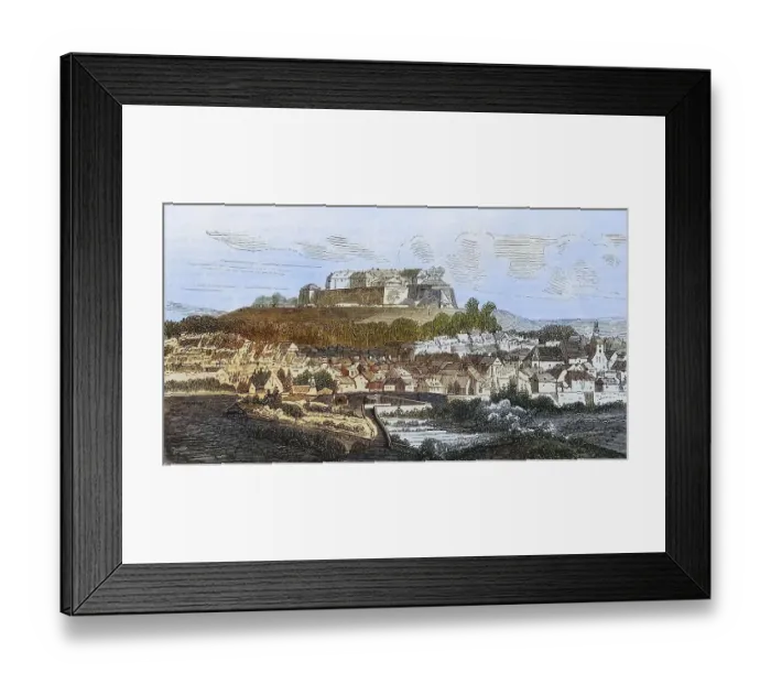 Framed Print : View of fortress Bitsch, October 1870