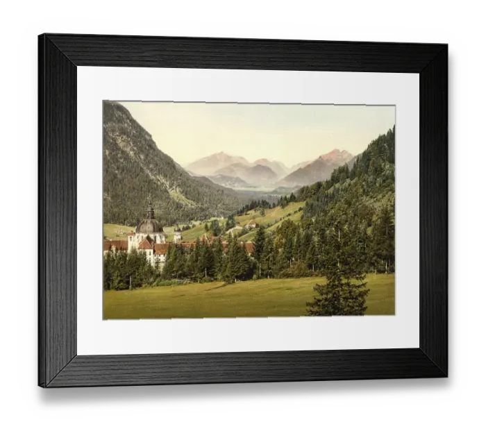 Framed Print : Ettal and the Ammergebirge, Upper Bavaria