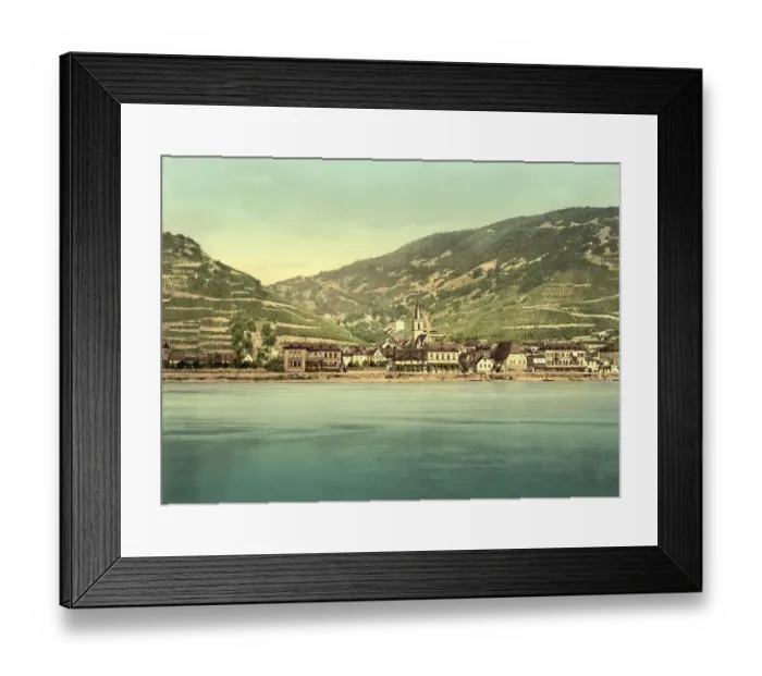 Framed Print : Assmannshausen, a district of Ruedesheim am Rhein