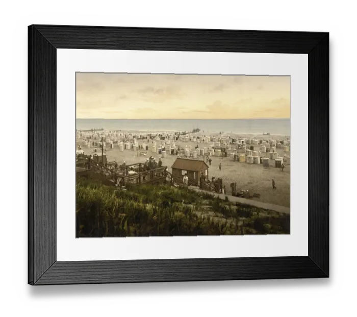 Framed Print : North Sea, beach in Borkum, Schleswig-Holstein
