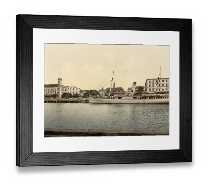 Framed Print : Courthouse and hotels on the Baltic Sea in Swinemuende