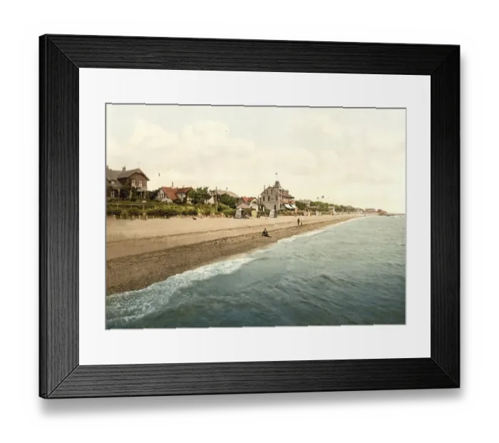 Framed Print : Anischt von Wyk auf Foehr, Strand Nordsee