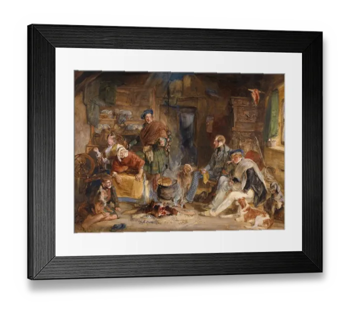 Framed Print : Hospitality in the Highlands, 1860