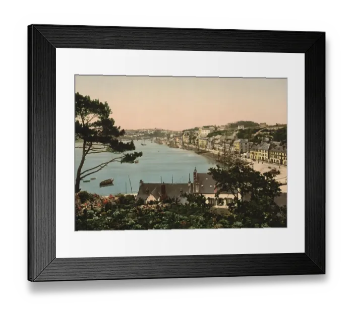 Framed Print : Panorama of Audierne in the Bretage