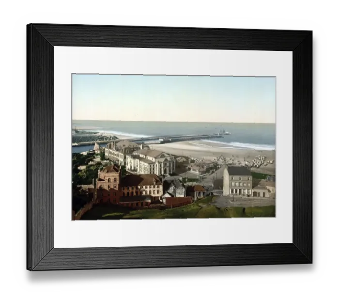 Framed Print : Beach and Casino, Boulogne-sur-Mer
