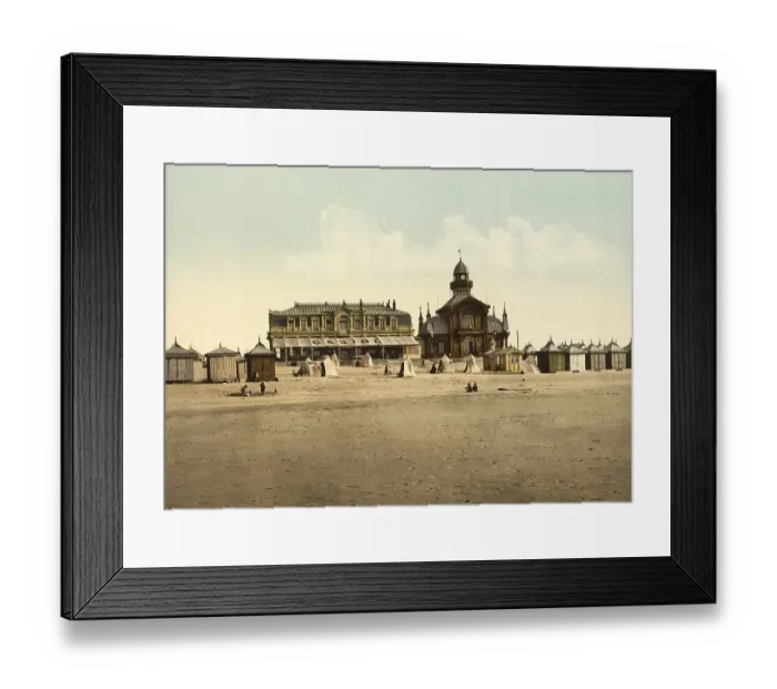 Framed Print : Beach and Casino, Calais, France, c Framed Print : Beach and Casino, Calais, France, c