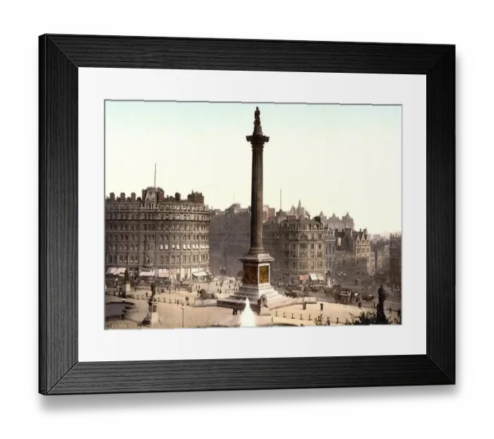 Framed Print : Trafalgar Square, London, ca 1895 Framed Print : Trafalgar Square, London, ca 1895