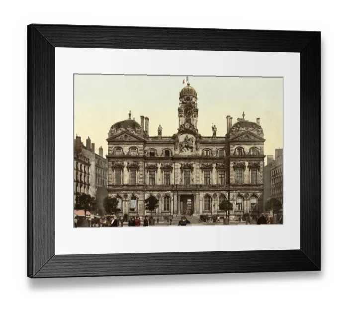 Framed Print : Lyon. Hotel de Ville, France, c