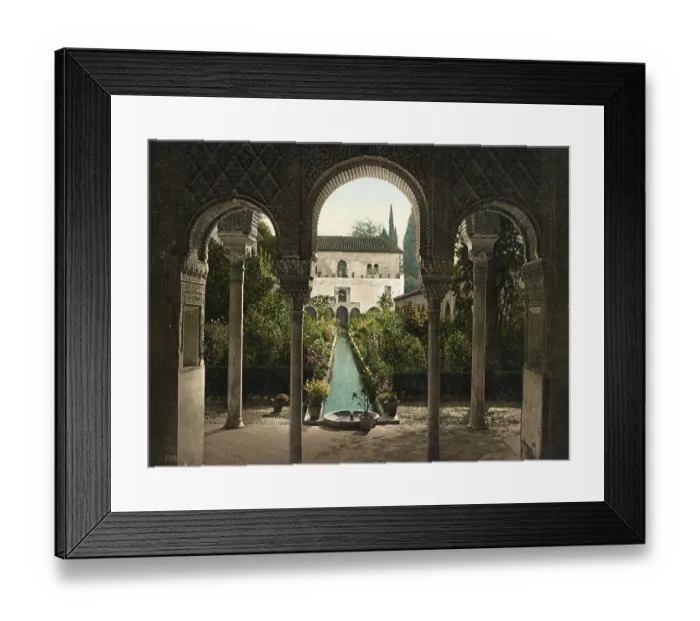 Framed Print : Granada. Galeria exterior del Generalife