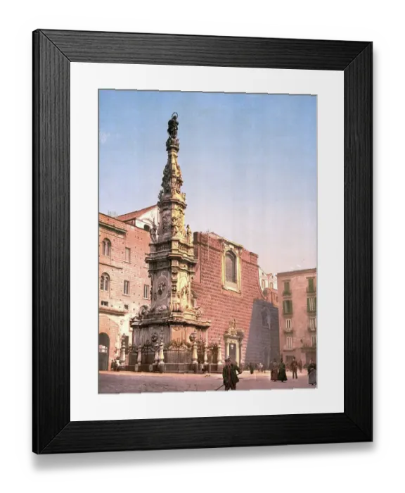 Framed Print : Saeule der Jungfrau, Piazza Trinita Maggiore