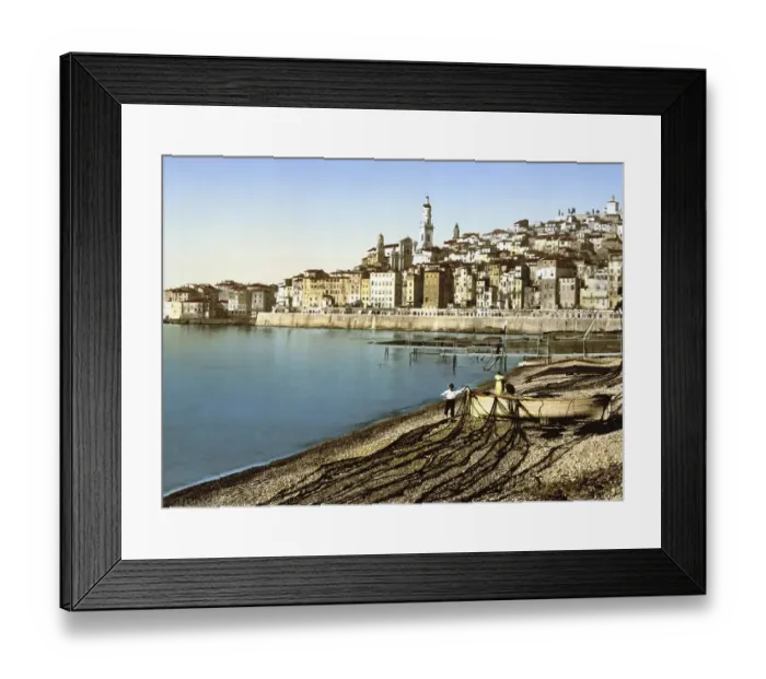 Framed Print : Old town of Menton on the Riviera