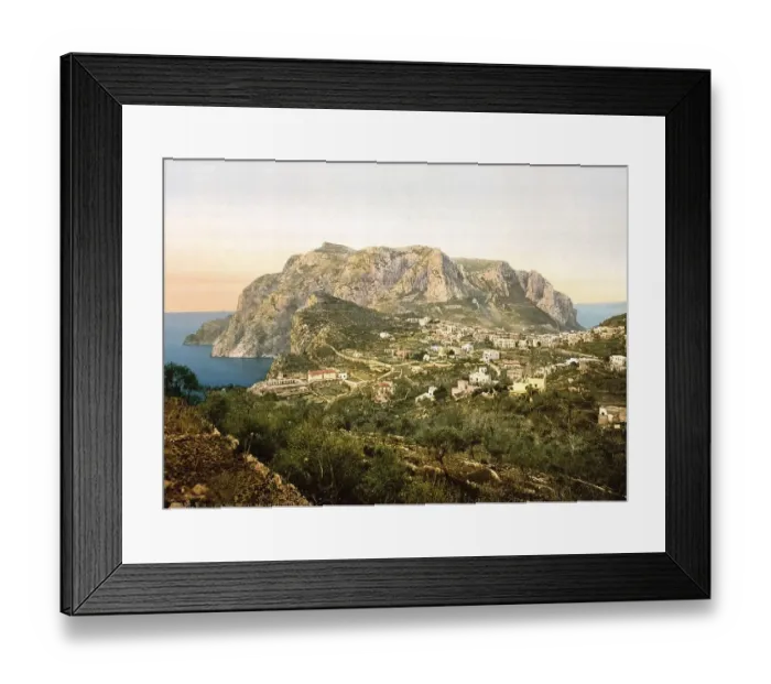Framed Print : Mount Solaro, Isle of Capri, Italy, c
