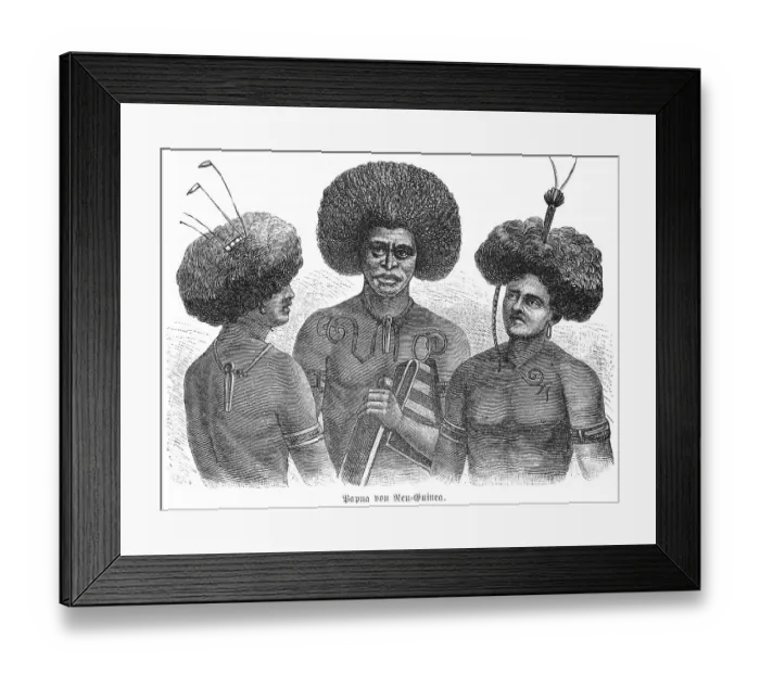Framed Print : Papua, people, indigenous people
