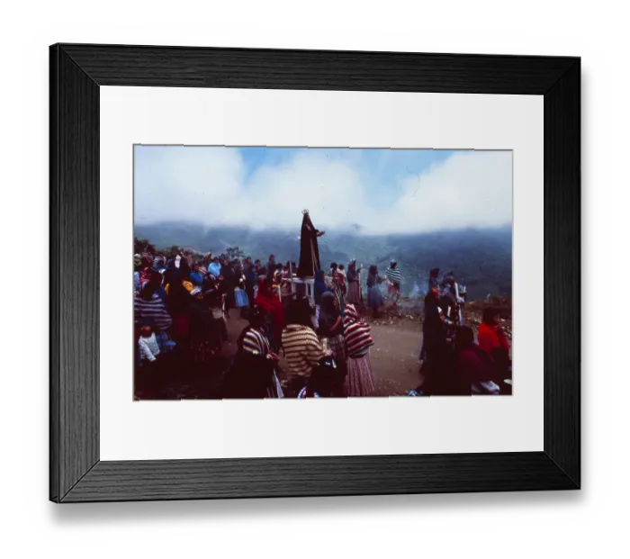 Framed Print : Mexico: Indio procession at Easter in the mountains of Zacantepec in the state of Oaxaca