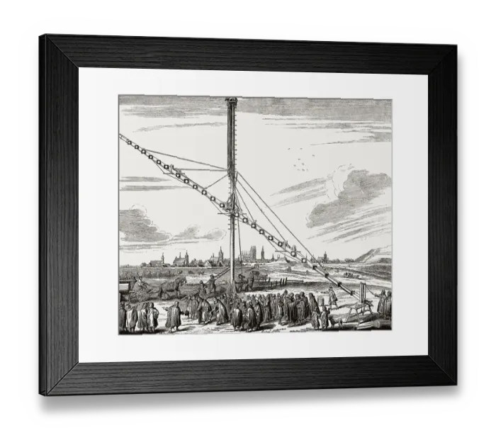Framed Print : Keplerian astronomical refracting telescope