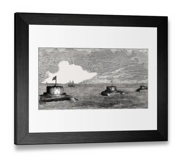 Framed Print : US Coastal defence, water batteries in the water Framed Print : US Coastal defence, water batteries in the water