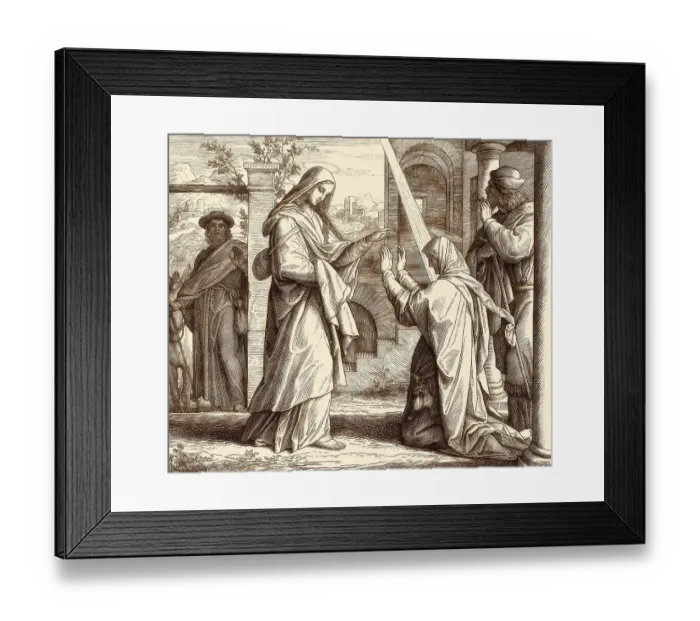 Framed Print : The Visitation, the visit of Blessed Virgin Mary to St Framed Print : The Visitation, the visit of Blessed Virgin Mary to St