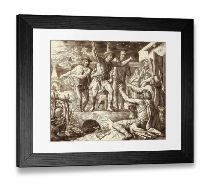 Framed Print : Shepherds spreading the good news Framed Print : Shepherds spreading the good news