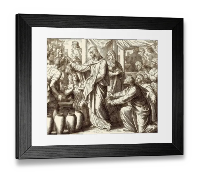 Framed Print : Wedding at Cana, New Testament