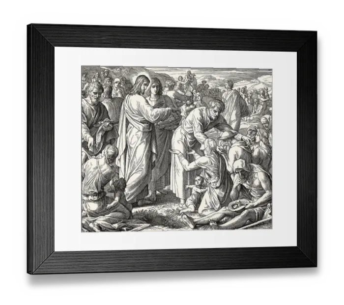 Framed Print : The Feeding of the 5, 000 people Framed Print : The Feeding of the 5, 000 people