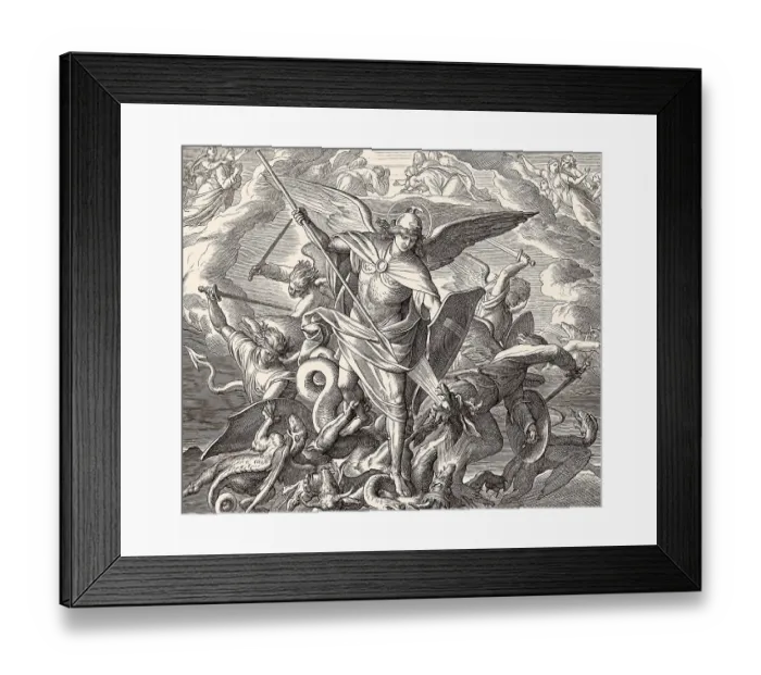 Framed Print : Saint Michael Fighting the Dragon