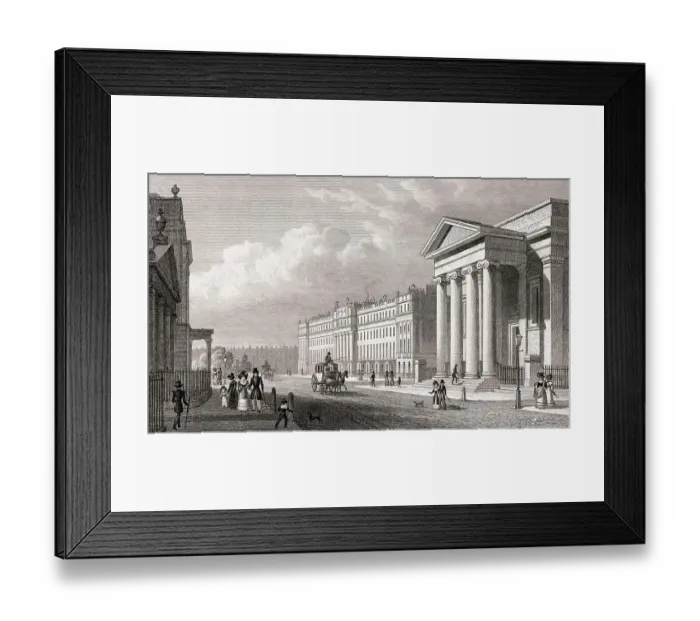 Framed Print : Belgrave chapel, and West side of Belgrave Square Framed Print : Belgrave chapel, and West side of Belgrave Square