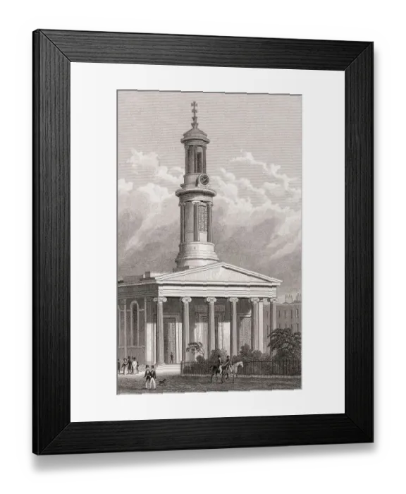 Framed Print : New Church, Regent Square, Sidmouth Street