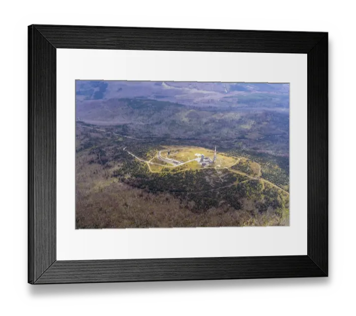 Framed Print : Aerial view of the Brocken, forest dieback