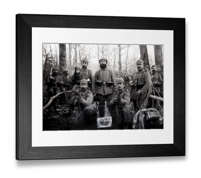 Framed Print : German soldiers in outpost position