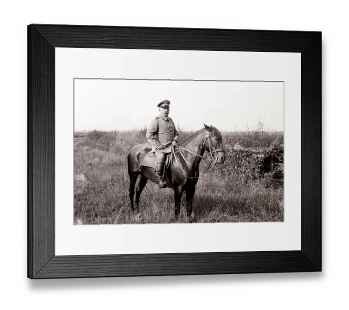 Framed Print : German officer with company, inspection Framed Print : German officer with company, inspection