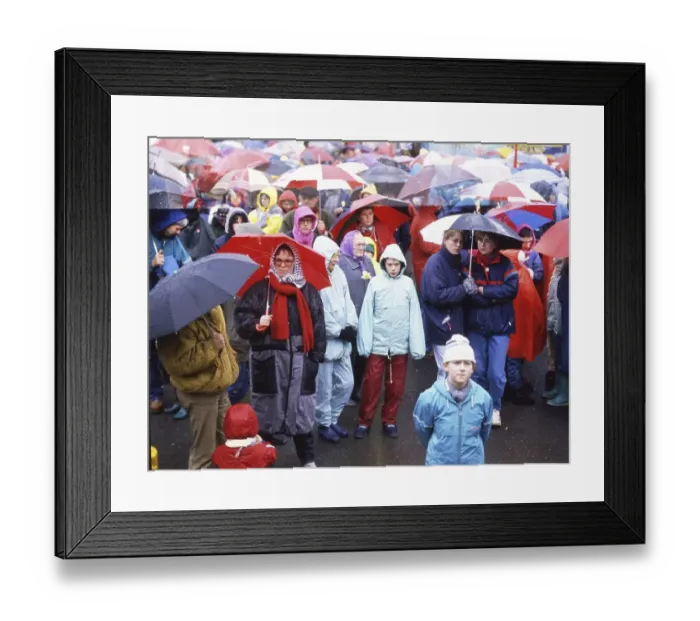 Framed Print : Ruhr area. The Ruhr 89 Easter March of the Freidensbewegung on 25
