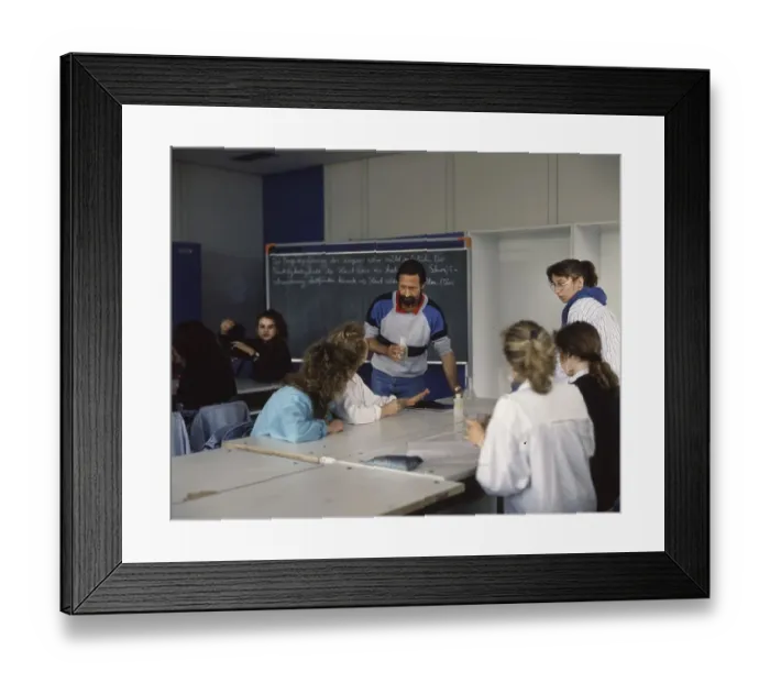 Framed Print : Hagen. Teaching at a comprehensive school ca. 1990 Framed Print : Hagen. Teaching at a comprehensive school ca. 1990