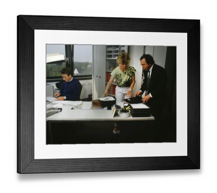 Framed Print : Dortmund Young employee in an MBP office on 2 5 1987