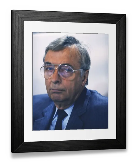 Framed Print : Duesseldorf. Ernst Breit (DGB Chairman) ca. 1988