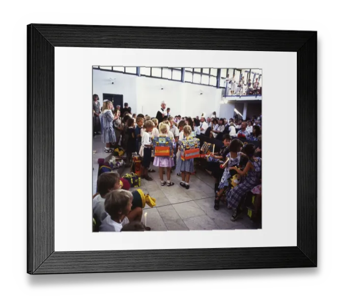 Framed Print : Arnum / Hemmingen: The enrolment of the first-year pupils on 05