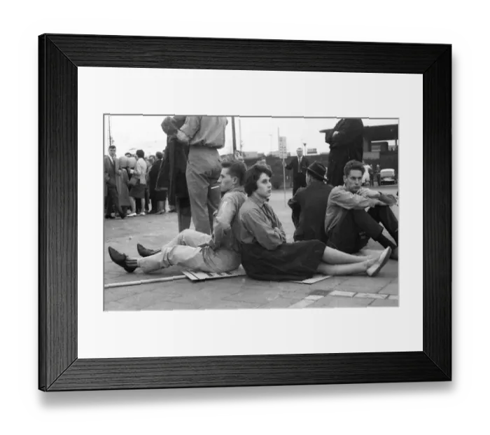 Framed Print : The 1962 Easter march, here the Easter march Ruhr 62 on 21