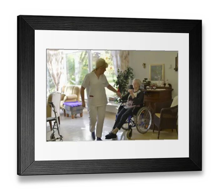 Framed Print : Exemplary care in old people's homes Framed Print : Exemplary care in old people's homes