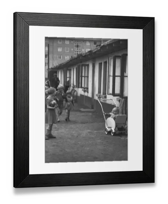 Framed Print : In 1954, there were still numerous precarious flats in barracks